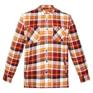 Regatta Mens Thamos Checked Long-Sleeved Shirt / Cathay Spice